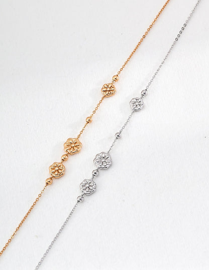 Flower necklace | Gold necklace | 18k gold necklace | silver necklace |Minimalist Flower Necklace