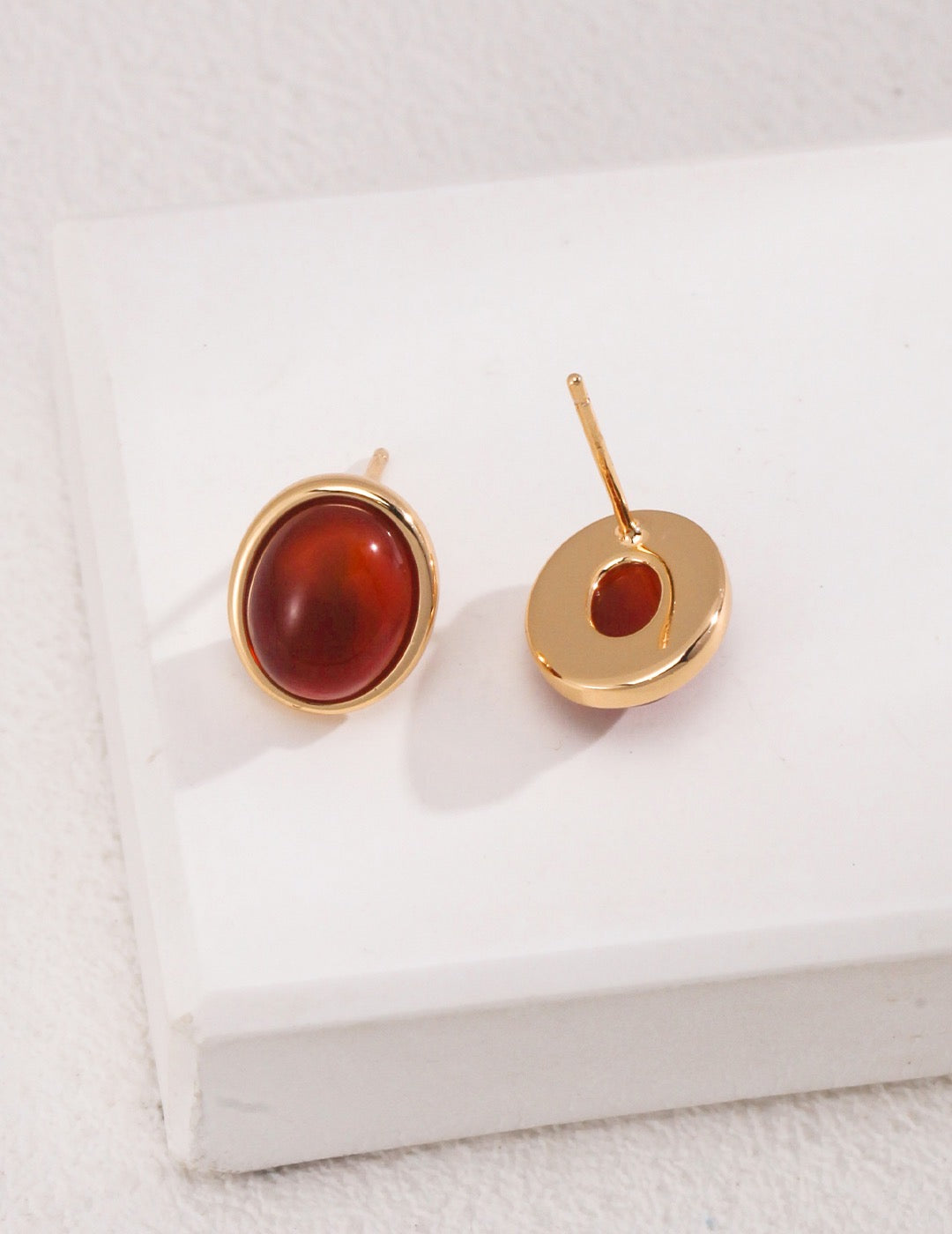 Round Onyx Earrings