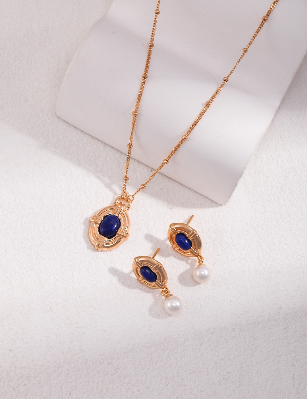 Lapis Lazuli Pearl Drop Earrings | Lapis Lazuli earrings | Blue earrings | Gold earrings