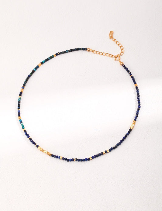 Stacking Silver Lapis Lazuli necklace