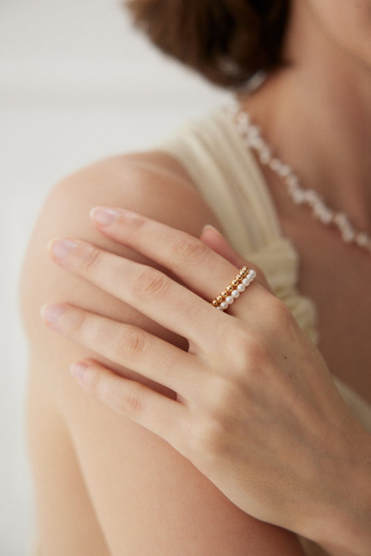 Pearl-Gold Duo Ring