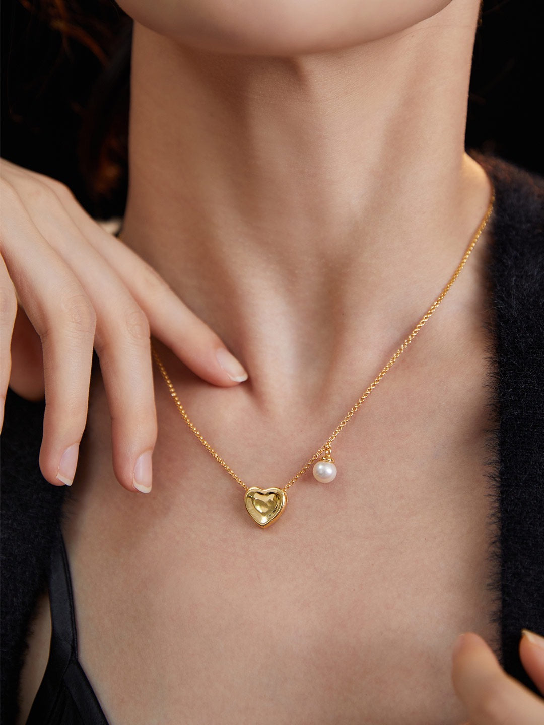 Heart with a Pearl Necklace