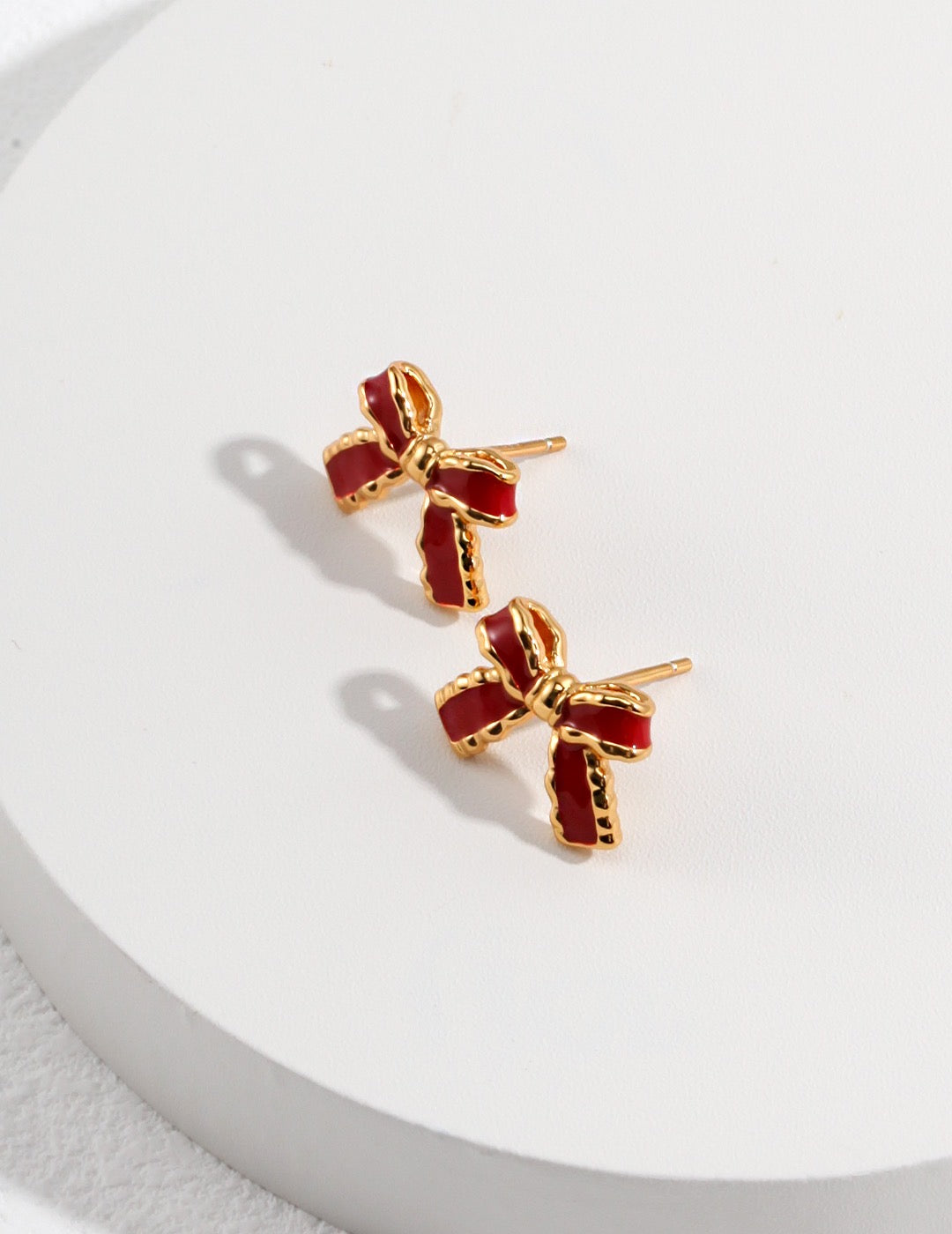 Red Bowknot Earrings | Estincele Jewellery | Women's earrings