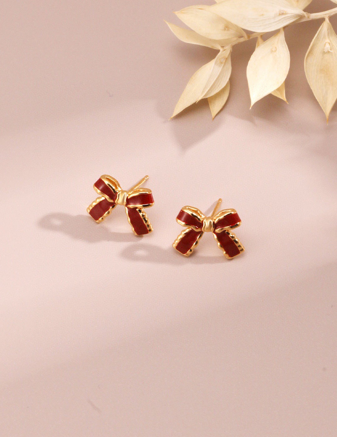 Red Bowknot Earrings | Estincele Jewellery | Women's earrings