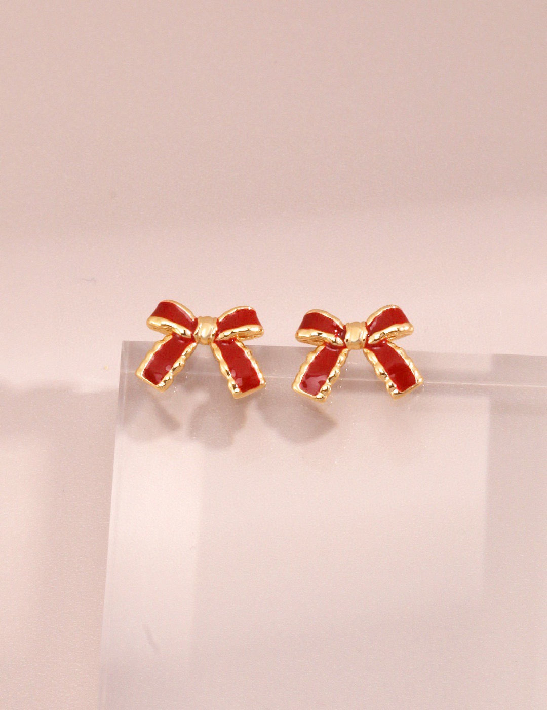 Red Bowknot Earrings | Estincele Jewellery | Women's earrings