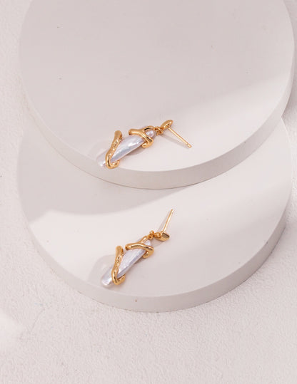 Rectangle Drop Earrings | Estincele Jewellery | Women's earrings