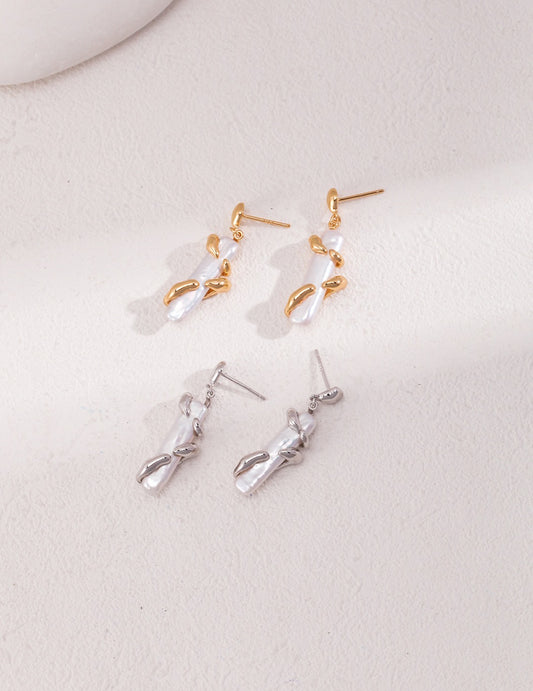 Rectangle Drop Earrings | Estincele Jewellery | Women's earrings