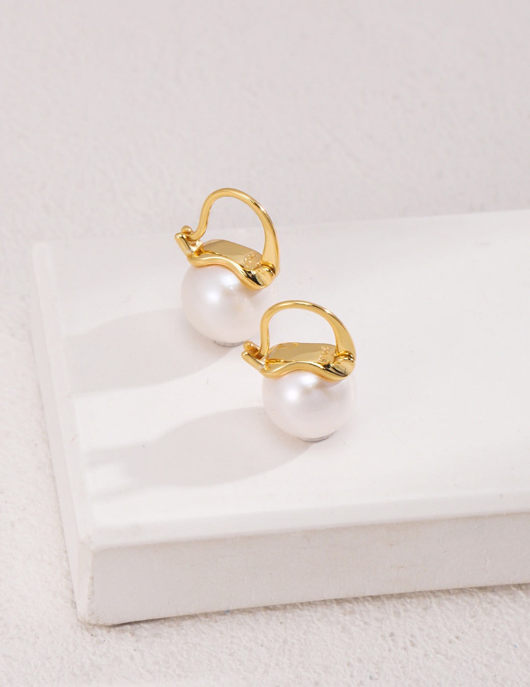 Mega Natural Pearl Earrings | Estincele Jewellery | Women's Earrings | Luxury earrings