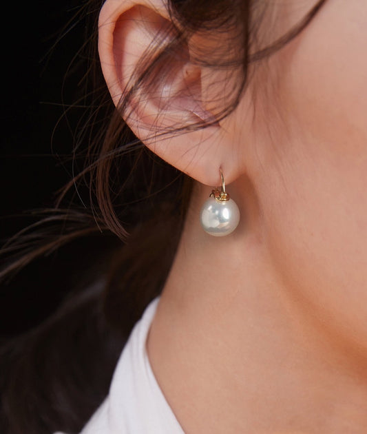 Mega Natural Pearl Earrings | Estincele Jewellery | Women's Earrings | Luxury earrings
