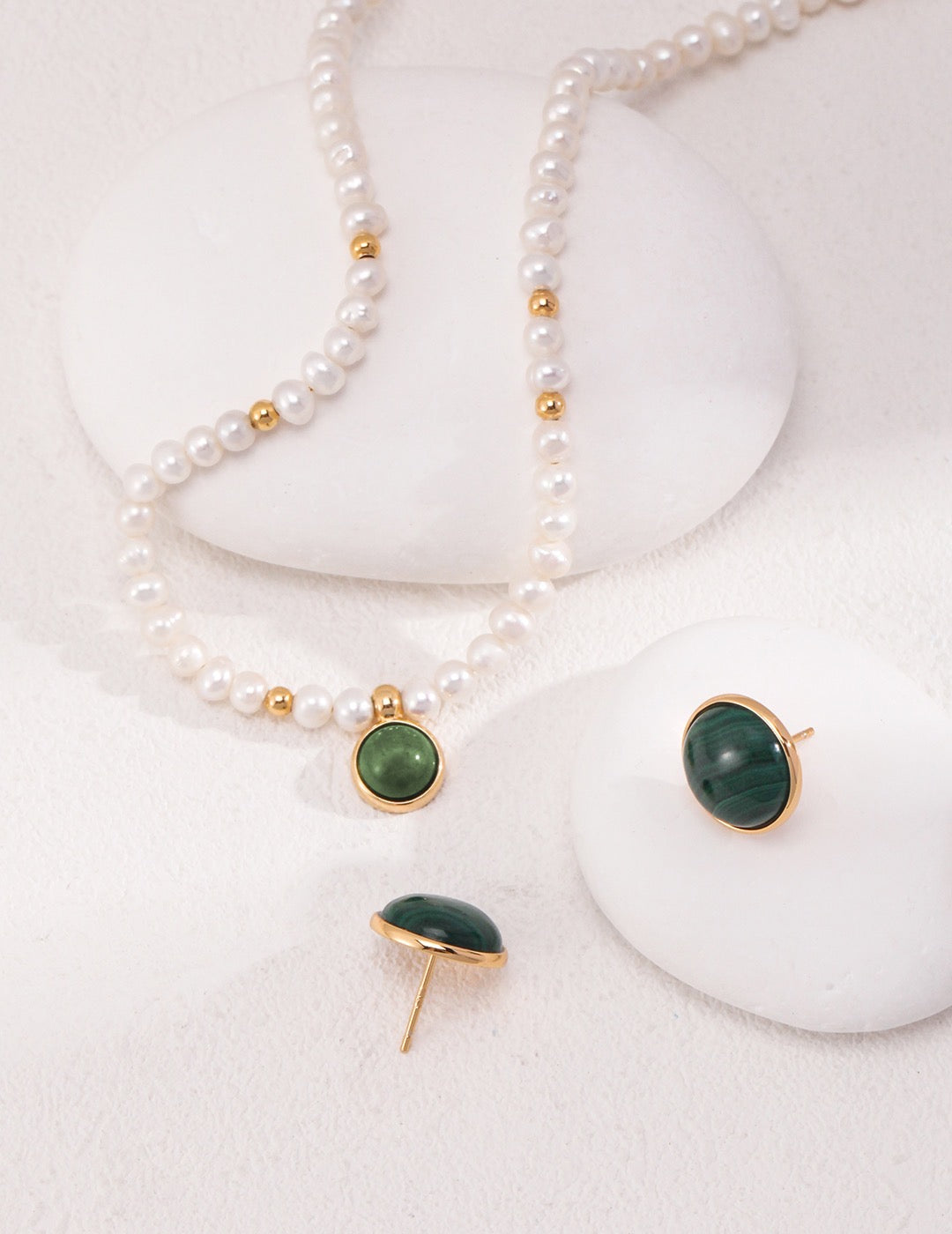 Colliers de perles pendentif agate océan