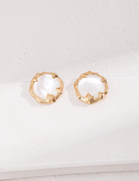 Nest Mother-of-Pearl Earrings | Estincele Jewellery | Women's earrings