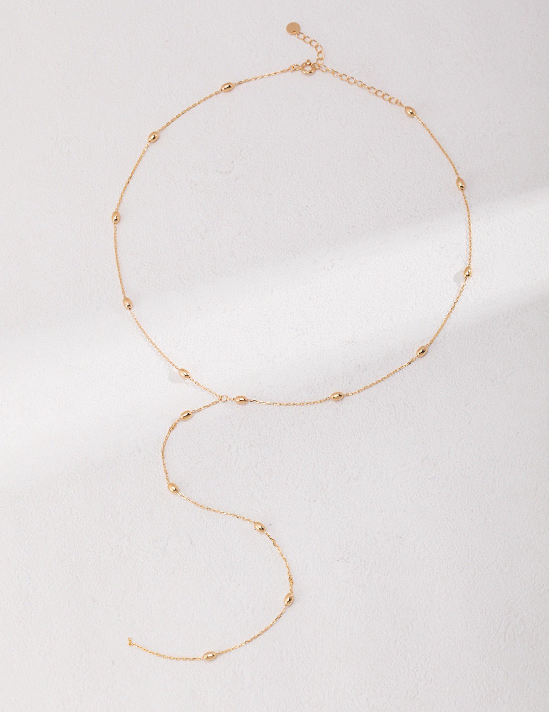 Minimalist Long Chest Necklace | Estincele Jewellery | Chest Necklace