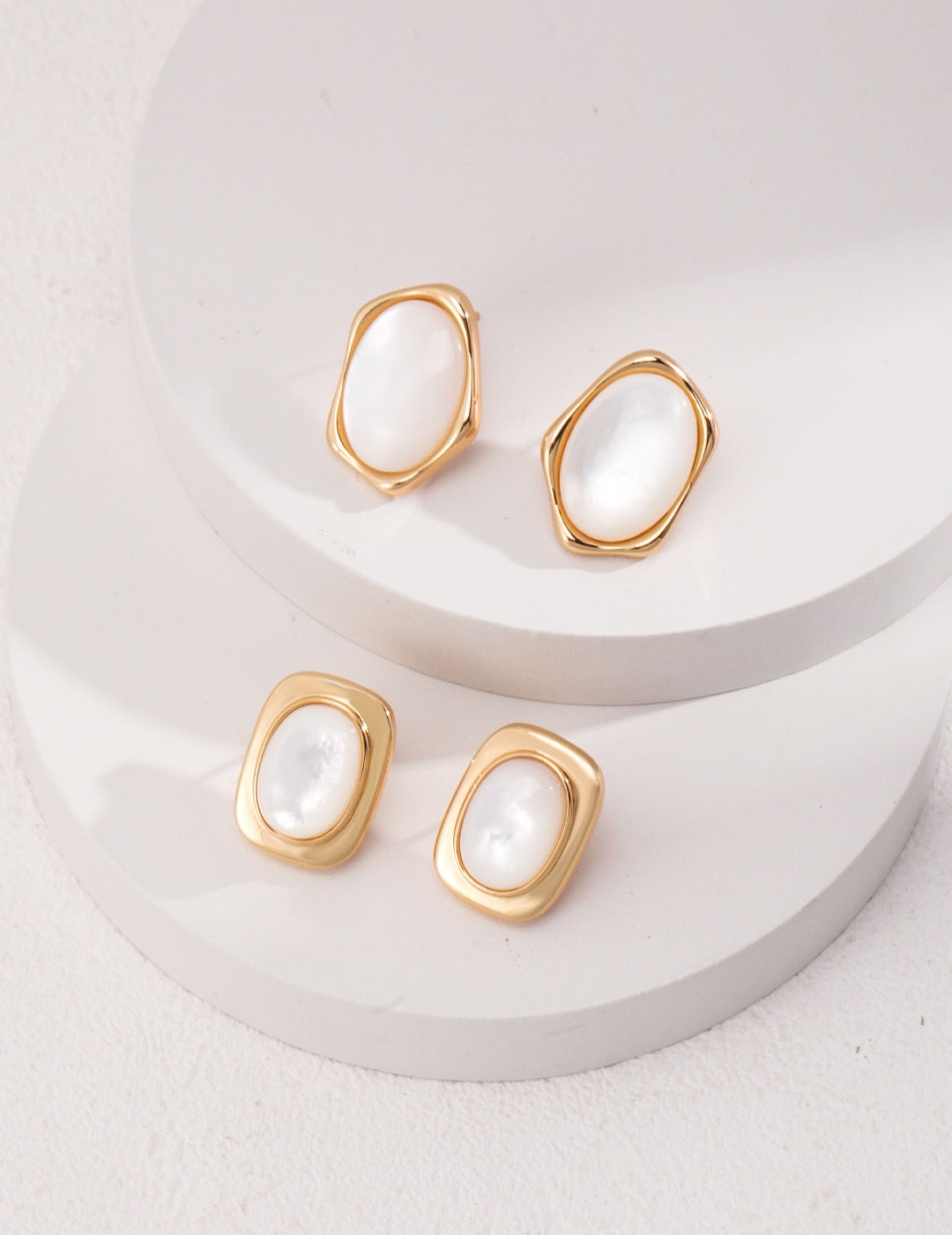 Mother of Pearl Flower Earrings | Pearl earrings | Gold earrings | mother of pearl stud earrings silver