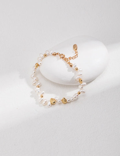 Irregular Natural Pearl Bracelet | Estincele Jewellery | Bracelets