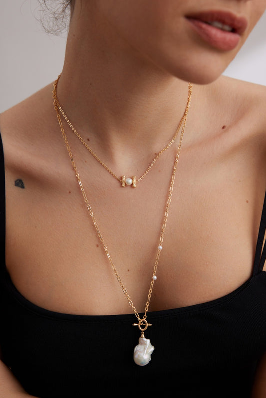 Unique Baroque Pendant Necklace | Estincele Jewellery | women's necklaces