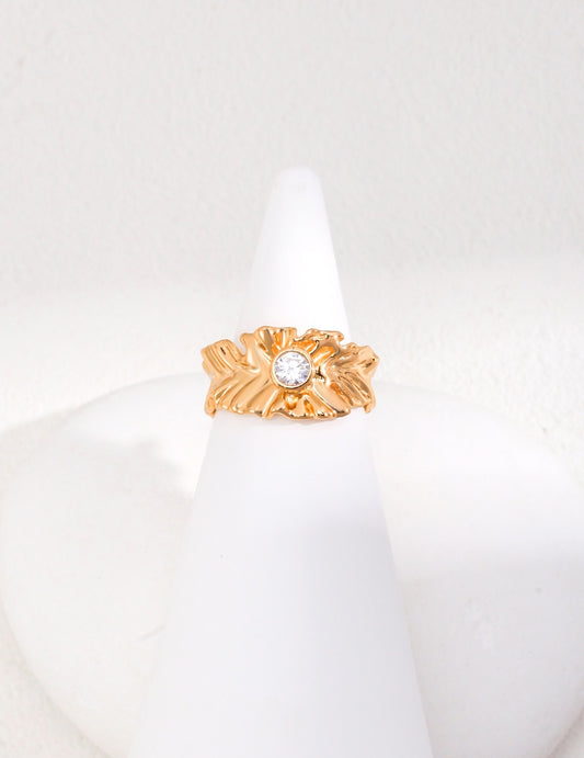 Leaf Element Ring | Estincele Jewellery | Women's Rings