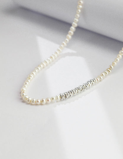 Pearl Plate Necklace | Estincele Jewellery | Women's Necklaces