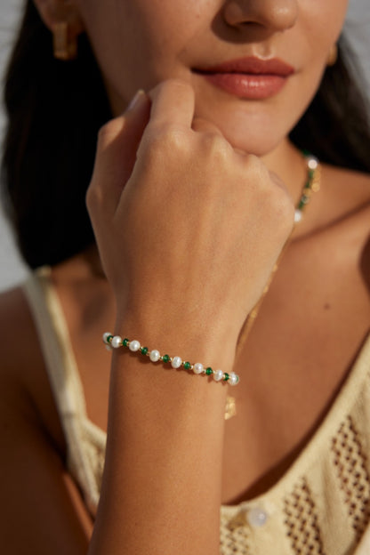 Pearl Emerald Bracelet