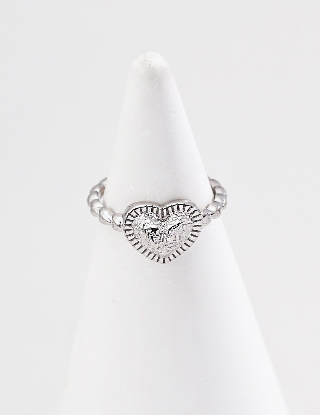 Simple Heart Sterling Silver Ring