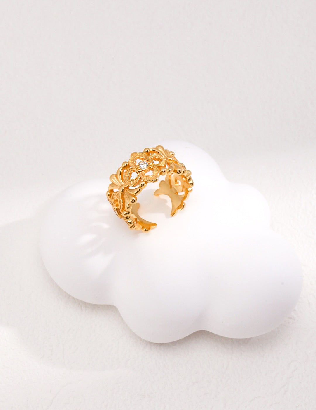 Classique Floral Ring | gold ring | silver ring |