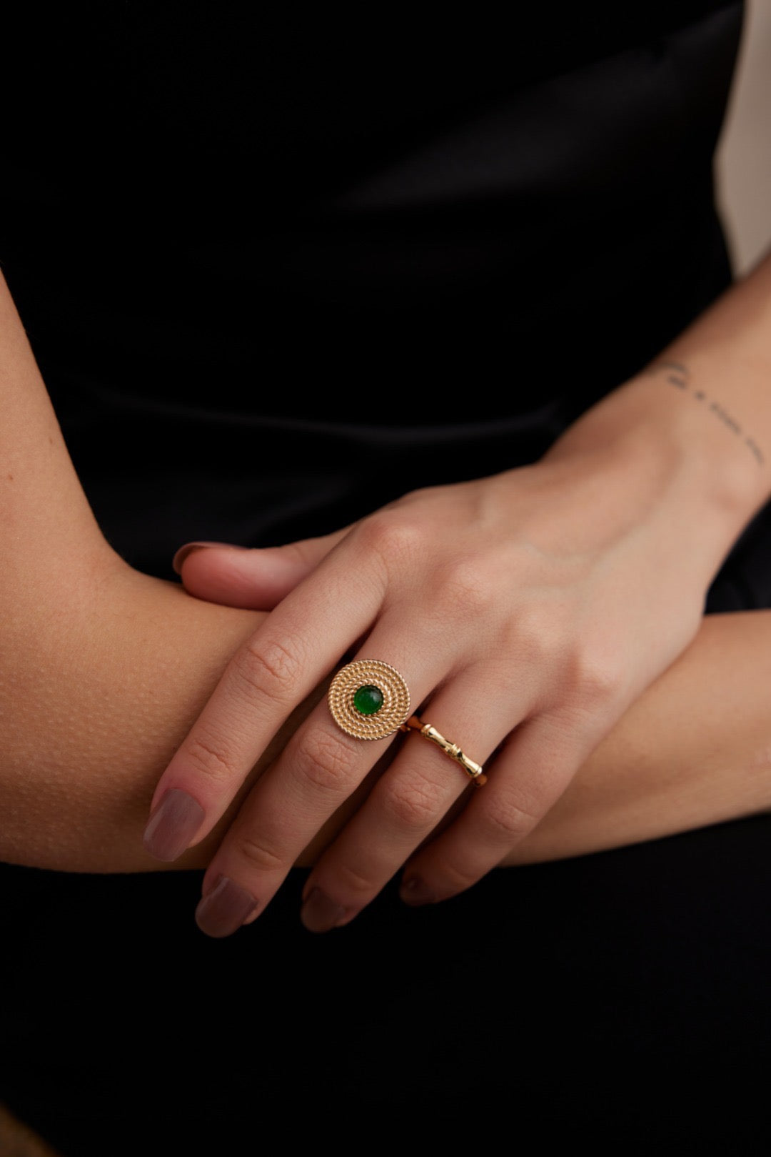 Green Chalcedony Ring | Green Ring | Chalcedony Ring