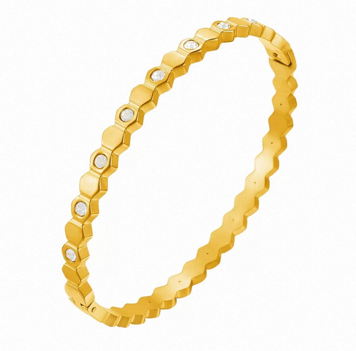 Honeycomb Bangle Bracelet