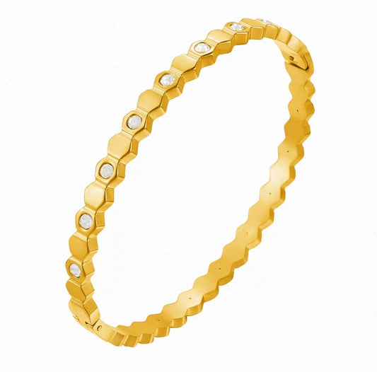 Honeycomb Bangle Bracelet