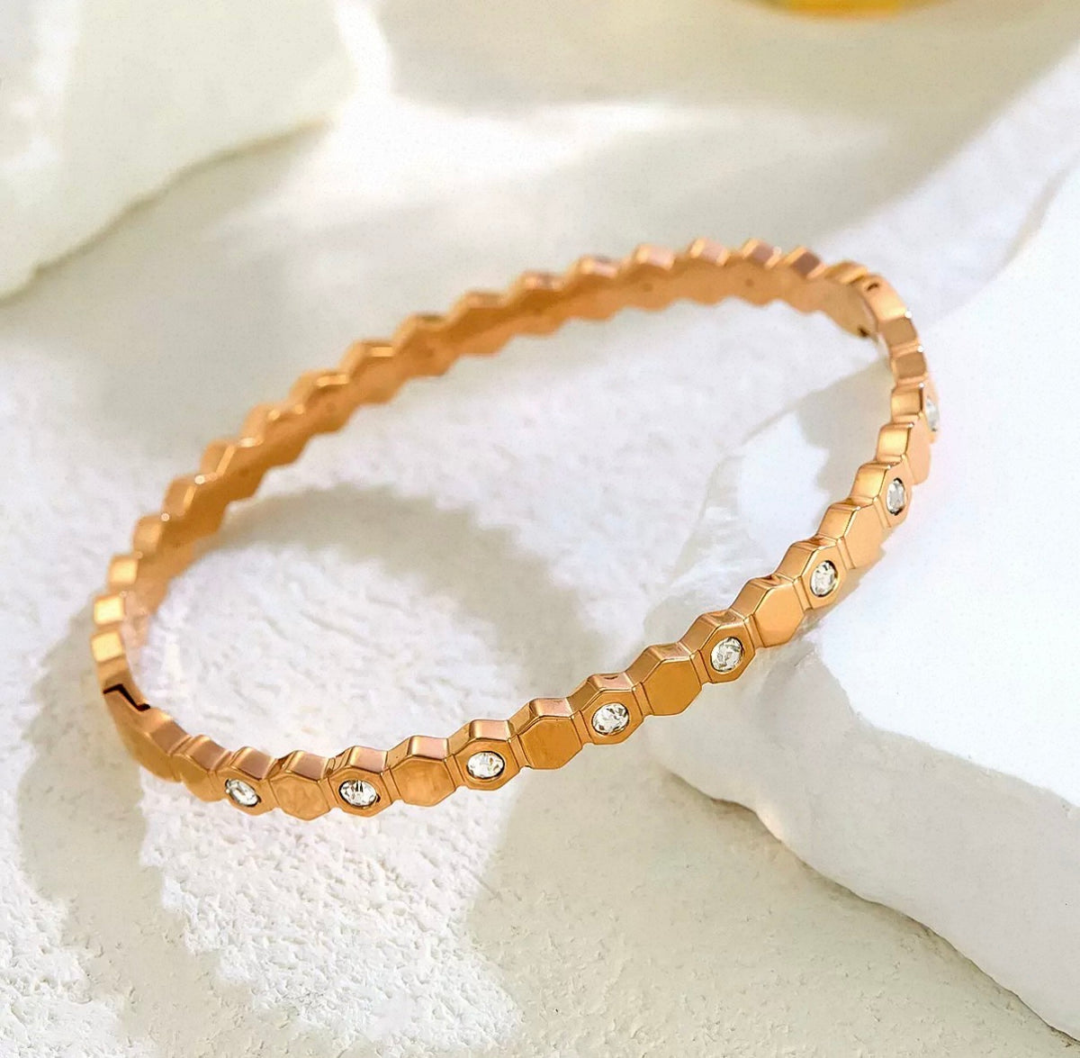 Honeycomb Bangle Bracelet