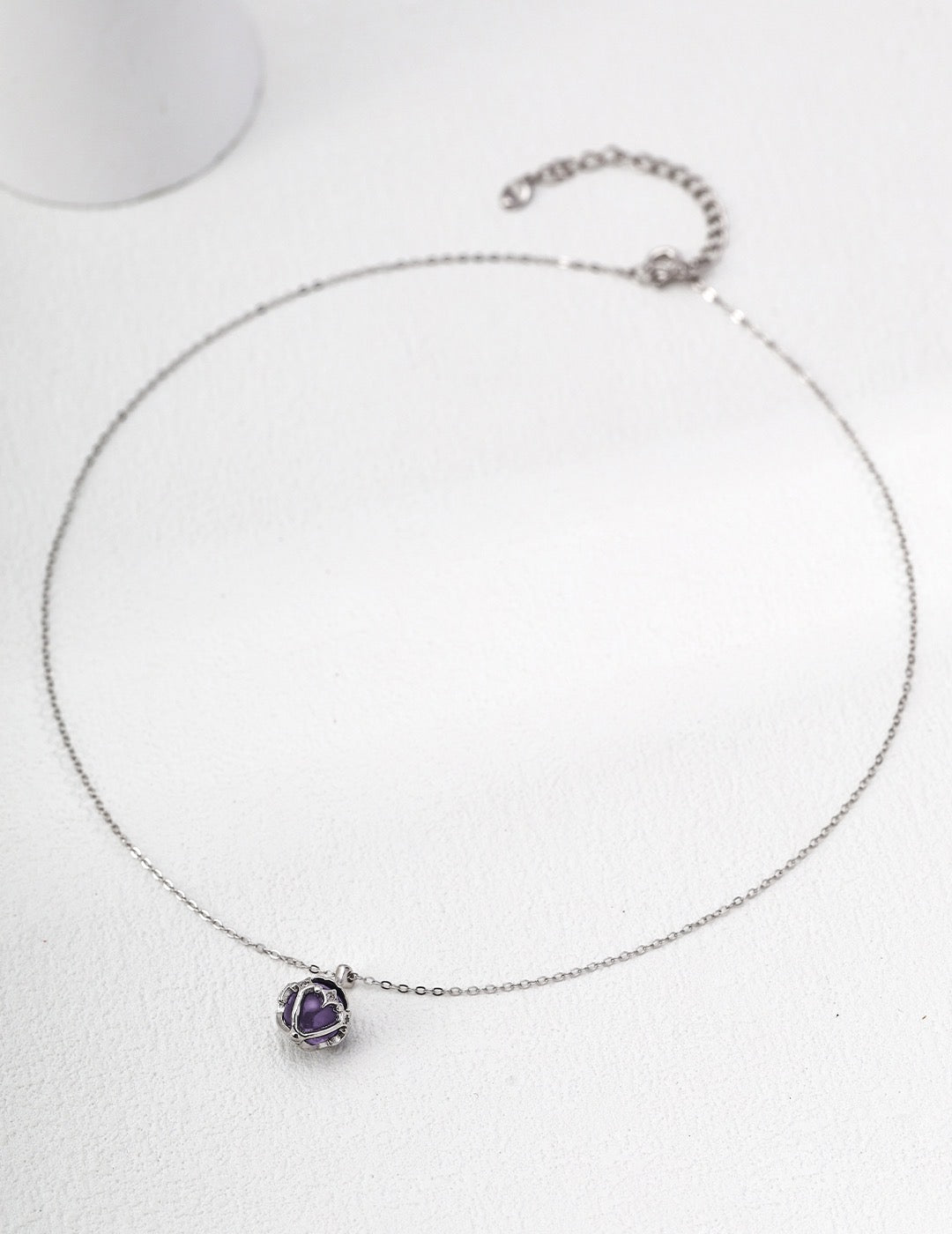 Lucky purple quartz necklace