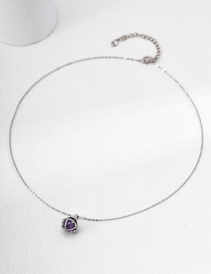 Lucky purple quartz necklace