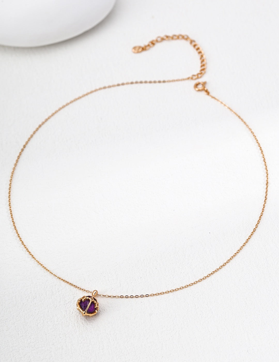 Lucky purple quartz necklace