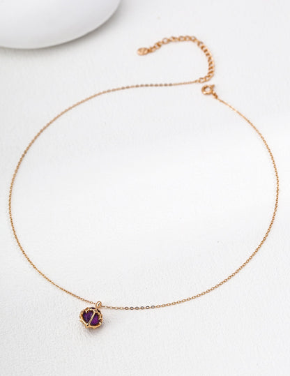 Lucky purple quartz necklace