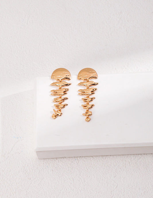 Fish Bone Earrings | Estincele Jewellery | Women's earrings
