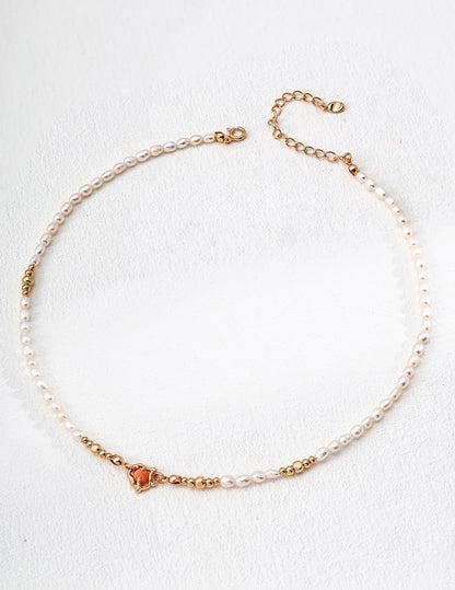 Vintage Rhodochrosite Necklace