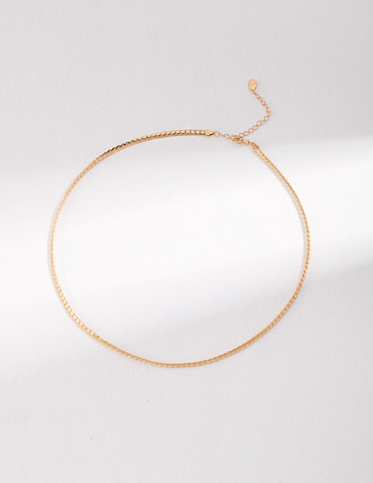 Minimalist Snake Necklace | Estincele Jewellery | Women's necklaces