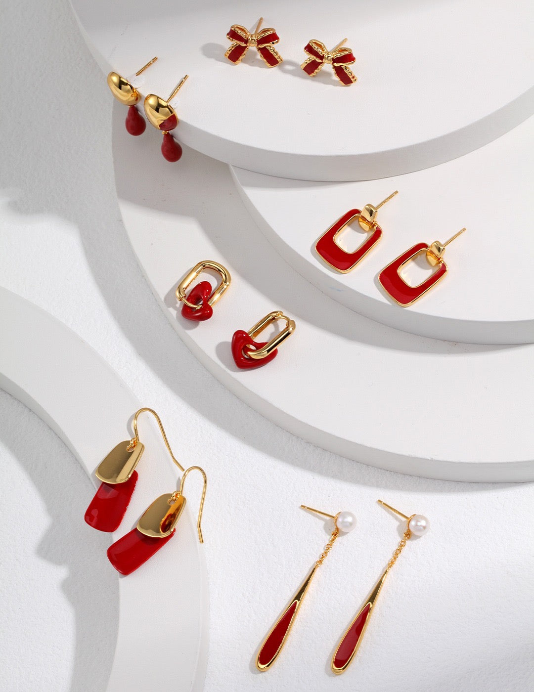 Red Raindrop Earrings | Estincele Jewellery | Women's earrings