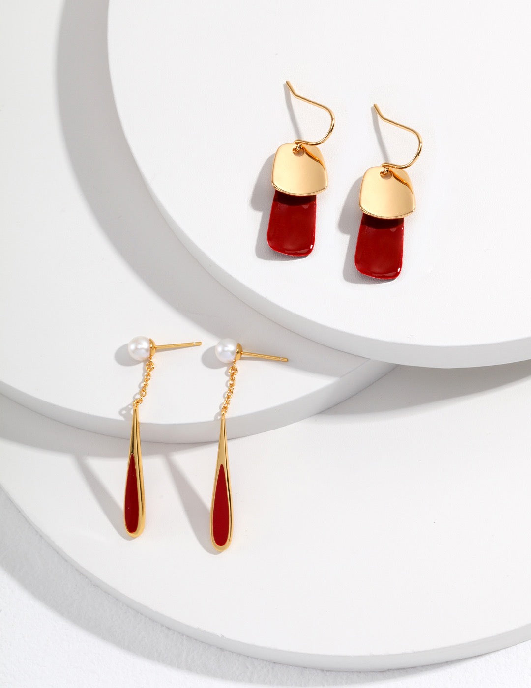 Red Raindrop Earrings | Estincele Jewellery | Women's earrings