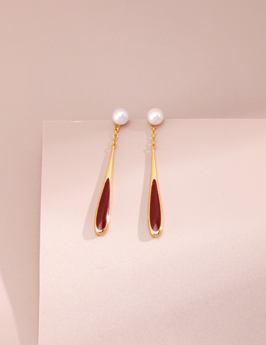 Red Raindrop Earrings | Estincele Jewellery | Women's earrings