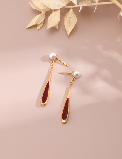 Red Raindrop Earrings | Estincele Jewellery | Women's earrings