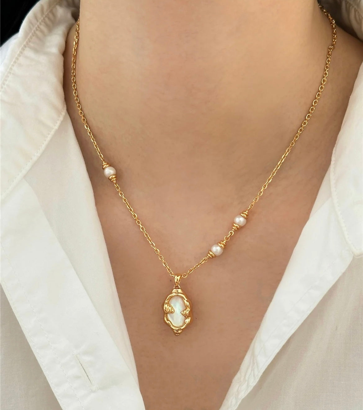 Lava Pearl Necklace