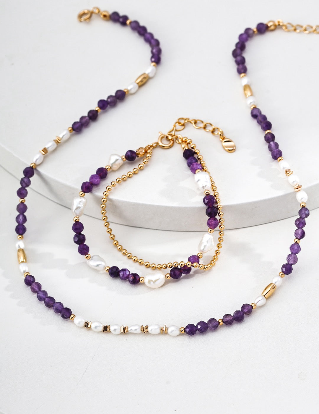 Lavender Whisper Silver Bracelet