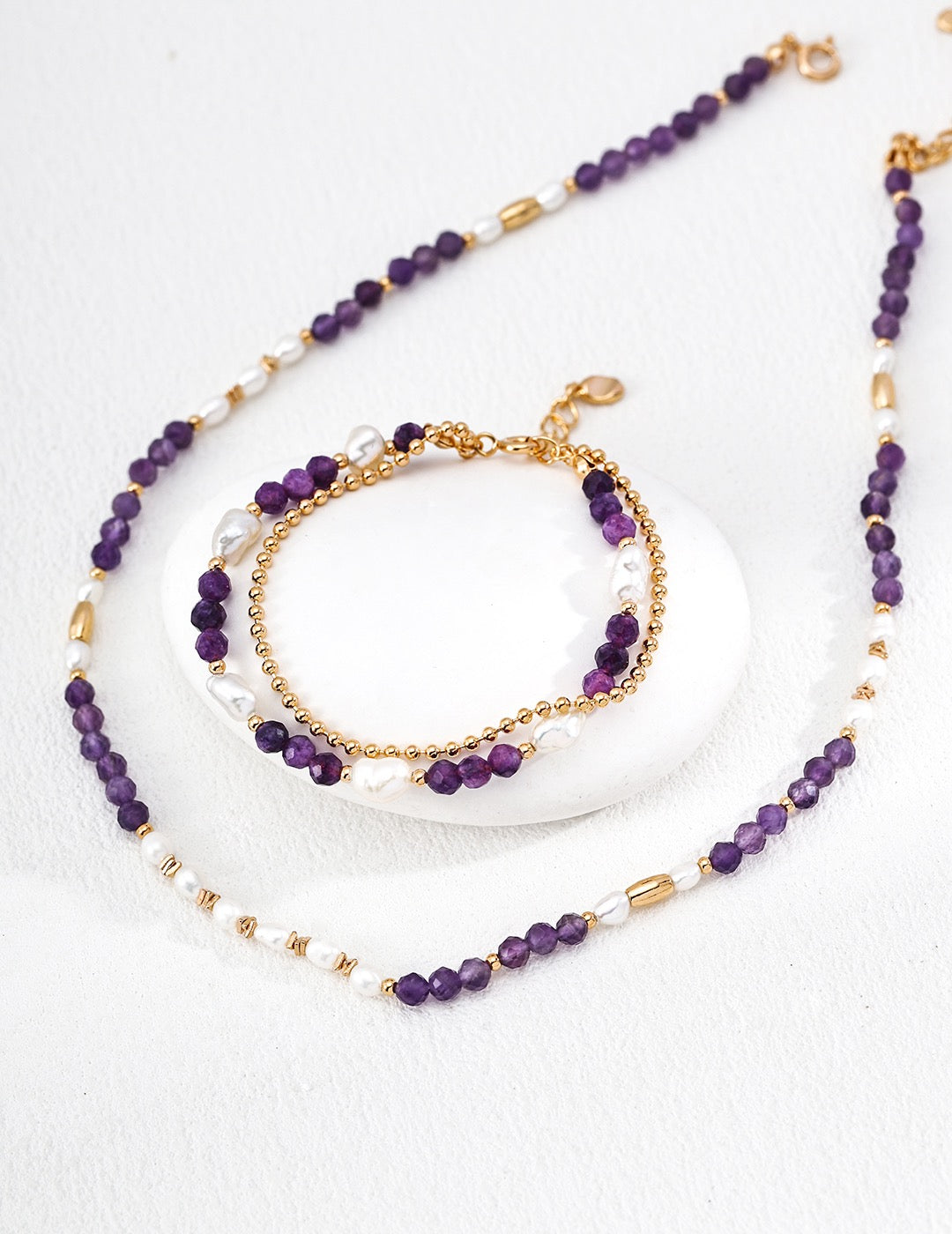 Lavender Whisper Silver Bracelet