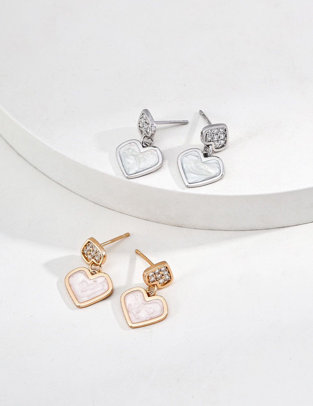 Double Heart Silver Ring