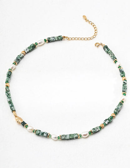 Green Aventurine Pearl Necklace