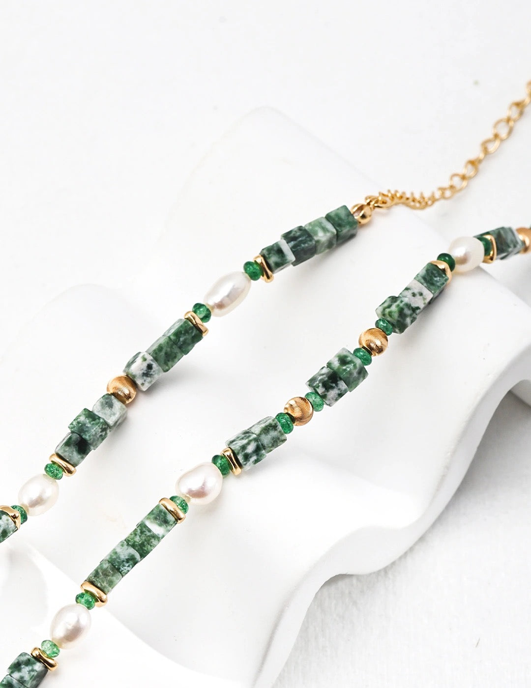 Green Aventurine Pearl Necklace