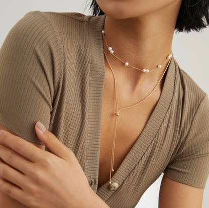 Simple Long Chest Necklace