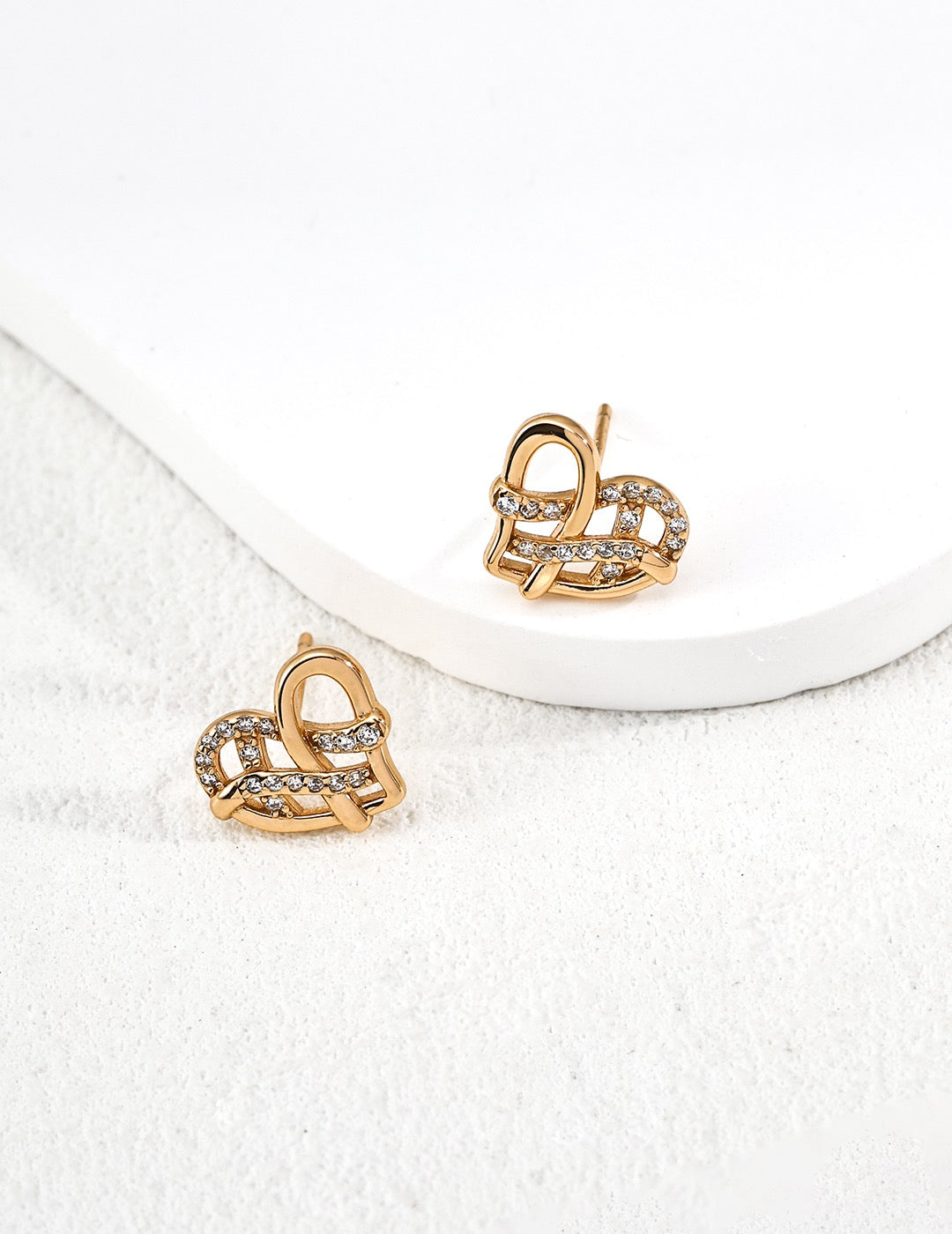 Zircon Heart Earrings