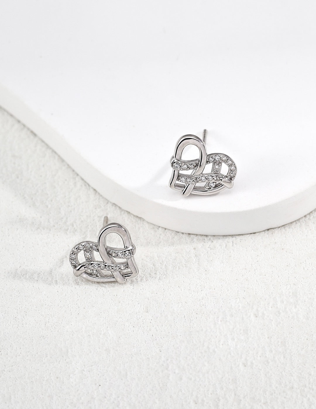 Zircon Heart Earrings