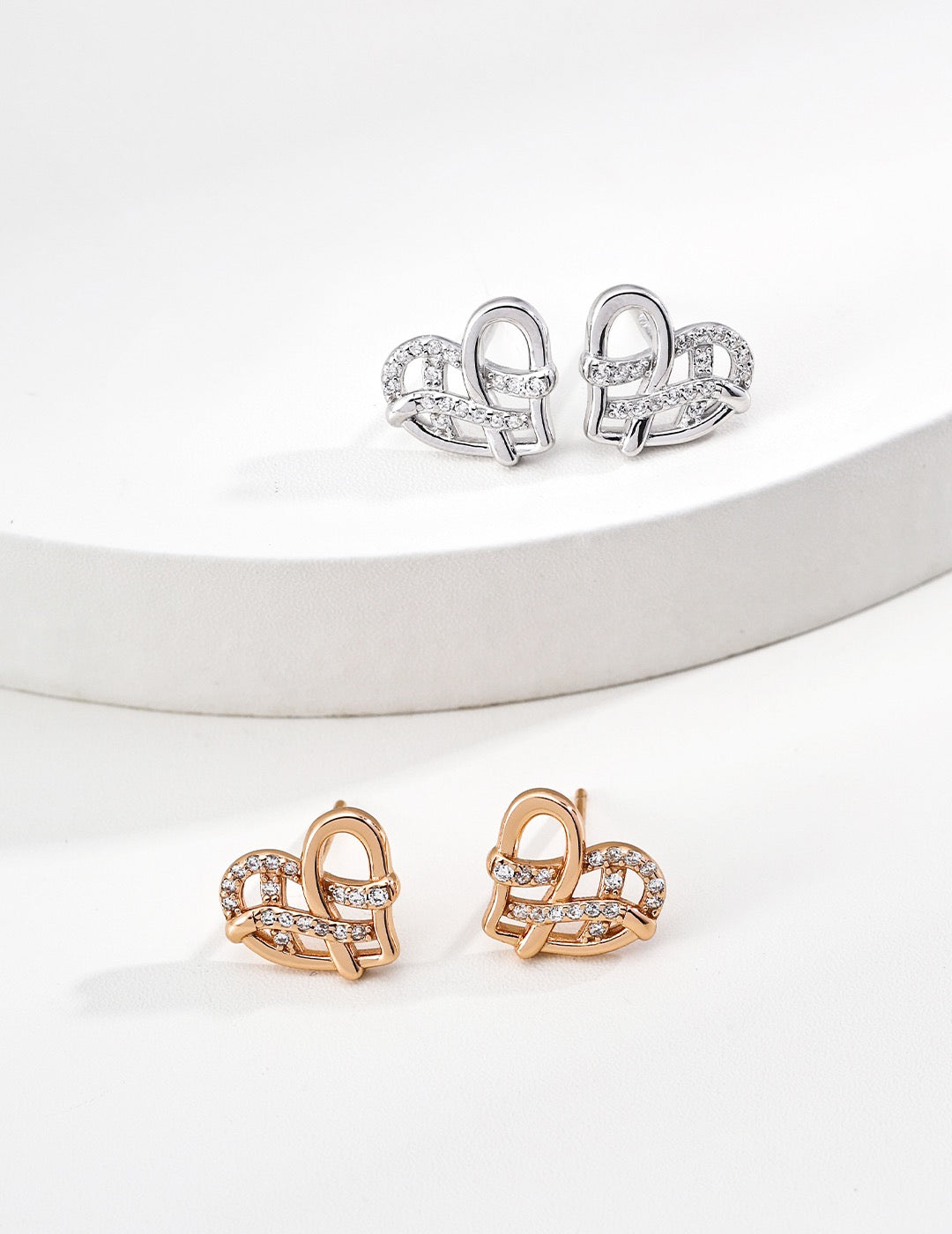 Zircon Heart Earrings