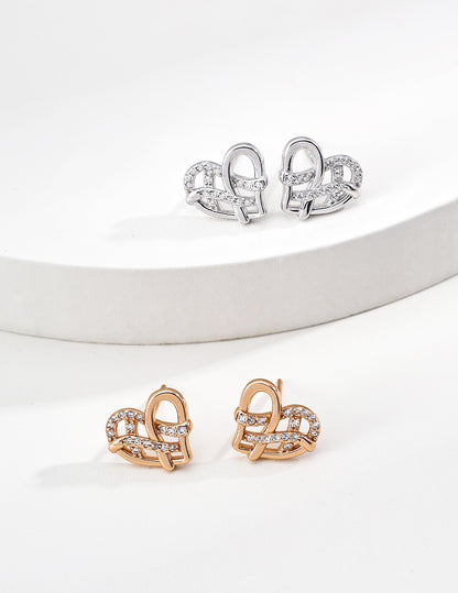 Zircon Heart Earrings